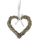 GREY OPEN HANGING HEART 20cm