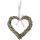 GREY OPEN HANGING HEART 25cm