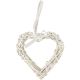 WHITE OPEN HANGING HEART 20cm