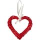 RED OPEN HANGING HEART 20cm