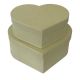 Ivory Suede Heart Hat Box Set of Two 