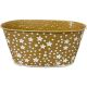 Gold Zinc Oval with White Stars 23cm 