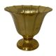 Gold Ribbed Footed Urn 19.5cm