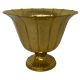 Gold Ribbed Footed Urn 24.5cm