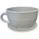York Ceramic Tea Cup & saucer in Grey 