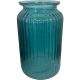 Turquoise Ribbed Vase 