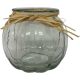 CLEAR PUMPKIN VASE (14.9cm) + RUFFIA BOW