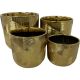 GOLD 12cm GEOMETRIC POT(24)
