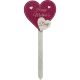 HAPPY MOTHER'S DAY PINK HEART PICK -17.5*7*0.6cm