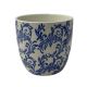 Blue Fleur Stoneware Pot -12*12*11cm