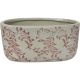 Pink Fleur Stoneware Oval 20*10.8*10.8cm