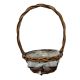 Willow Handled Bowl with Silver Ribbon & Bell 20cm 