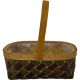 GREEN/BURGUNDY TRUG 28*21*10cm