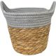 Grey & Natural Reed Potcover 16cm