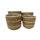 Natural Reed & White  S/4 Planters