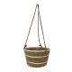 Natural Reed & White Hanging Bowl 20*12.5cm