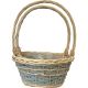 Sage & Natural Wicker Set of Two Oval Handled 