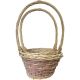 Pink & Natural Wicker Set of Two Round Handled 