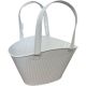 WHITE RIBBED ZINC HANDBAG 21*13.5*13*23cm