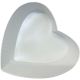 WHITE RIBBED ZINC HEART 27*8cm