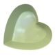 GREEN RIBBED ZINC HEART 27*8cm 