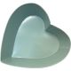 DUCK EGG RIBBED HEART 27*8cm 