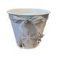 Snowflake Zinc Pot with ribbon & Bell 11cm 
