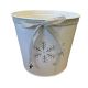 Snowflake Zinc Pot with ribbon & Bell 20cm 