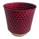 Red Honeycomb Zinc Pot 22.8cm 