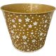 Gold Zinc Pot with White Stars 20cm 