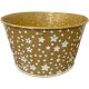 Gold Zinc Bowl with White Stars 22.5cm 
