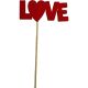 Red Love Sign Wooden Bouquet Pick 