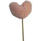 FLUFFY PINK HEART PICK -6.5*5*50cm