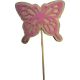 PINK WOODEN BUTTERFLY PICK -7.5*1*4*50cm