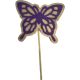 LILAC WOODEN BUTTERFLY PICK -7.5*1*4*50cm