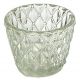 Clear Tealight Diamond 7.5x5.5cm