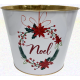 White Noel Zinc Pot 17.8*16.5cm