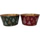 XMAS TREE 19.5CM RED&GREEN BOWL ZINC