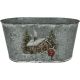 CHRISTMAS COTTAGE 22.5CM OVAL ZINC