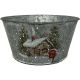 CHRISTMAS COTTAGE 19.5CM BOWL ZINC